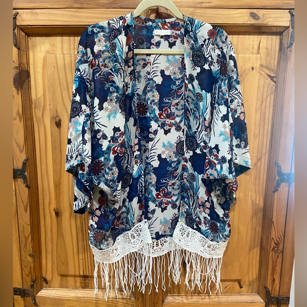 Floral boho kimono